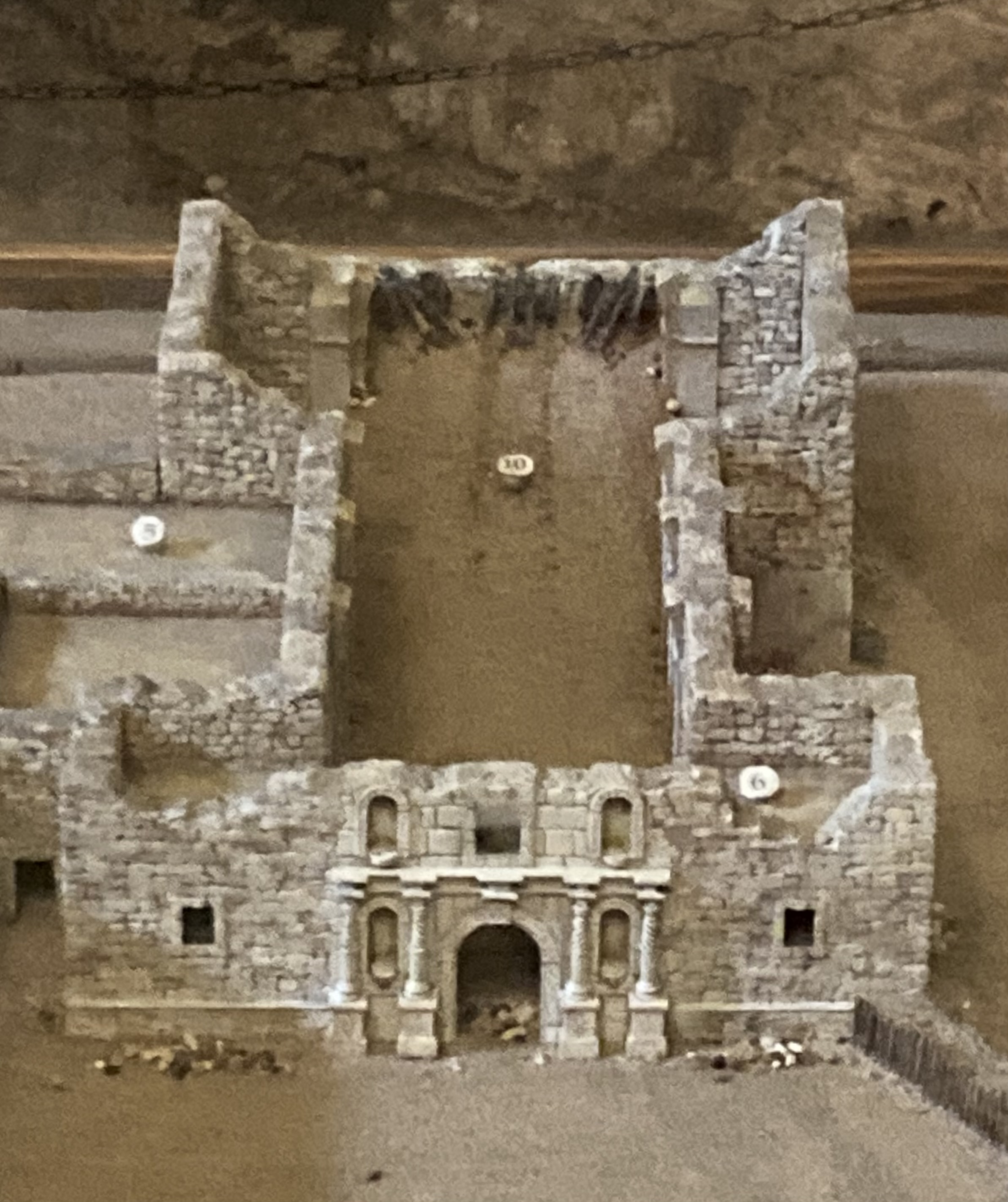 Model of the Alamo in 1836